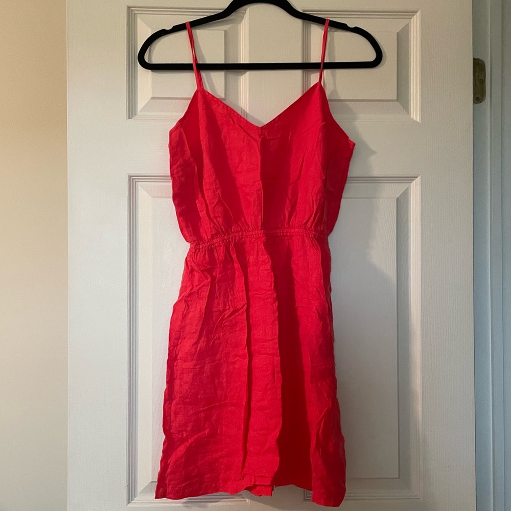 J. Crew Linen Dress in Pink XS NWT
